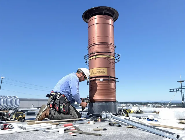 Installed chimney liner by La Verne Chimney Sweep in La Verne, CA