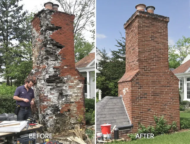 La Verne Chimney Sweep performing a full chimney restoration in La Verne, CA