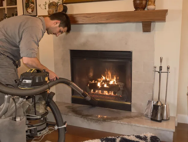 Routine fireplace upkeep by La Verne Chimney Sweep in La Verne, CA